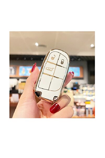 bigkey Husă pentru chei Egea Cross, compatibilă cu Jeep alb (pentru modelul C...