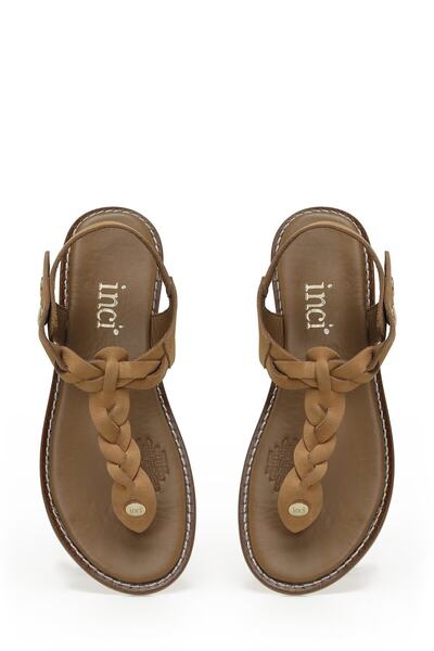 İnci Nudi 3Fx Tan Women's Flat Sandals