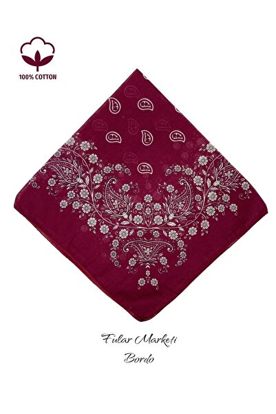 Fular Marketi Adăugați 4 plătiți 3 în promoția coșului 100% bumbac Crush Pattern Roșu Claret