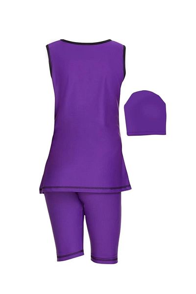 Emayo Zero Sleeve Tights Swimsuit Purple