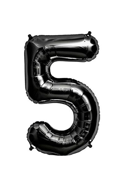 aşkın concept 5 Rakam Folyo Balon Siyah 100 cm Parti Balonu