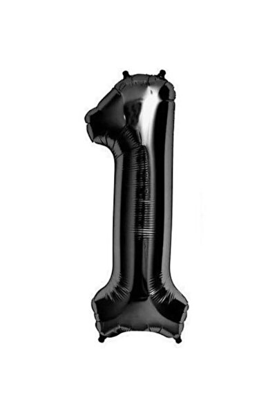 aşkın concept 1 Rakam Folyo Balon Siyah 100 cm Parti Balonu