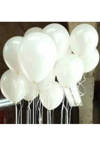 aşkın concept 10 قطع بالون معدني أبيض 12 بوصة