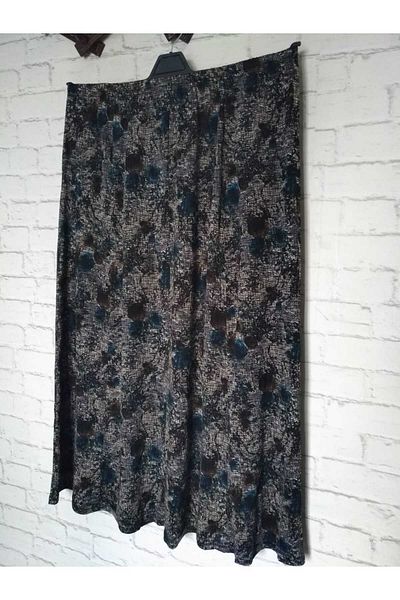 anne moda ankara Woven fabric, lycra-free, segmented, elastic waist, downward expanding model, seasonal skirt