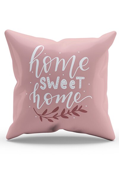 Moud's Husă de pernă din piele de căprioară cu model roz Sweet Home, imprimat...