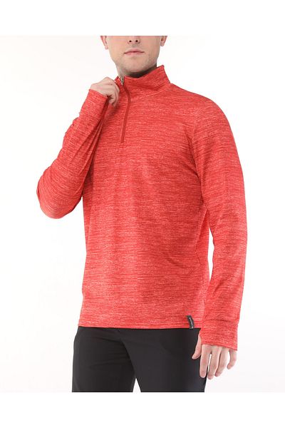 GHASSY CO. Men's Running Moisture Absorbing UV Sun Protection Fence Detailed Long Sleeve Outdoor Tshirt