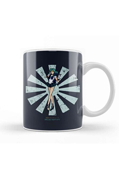Baskı Dükkanı Sailor Moon Neptune Retro Japanese Mug Cup Porcelain