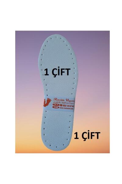 Rasim Uyar 1 Çift Beyaz Suni Deri EVA Patik Tabanı - 2 Katmanlı Hazır Delikli...