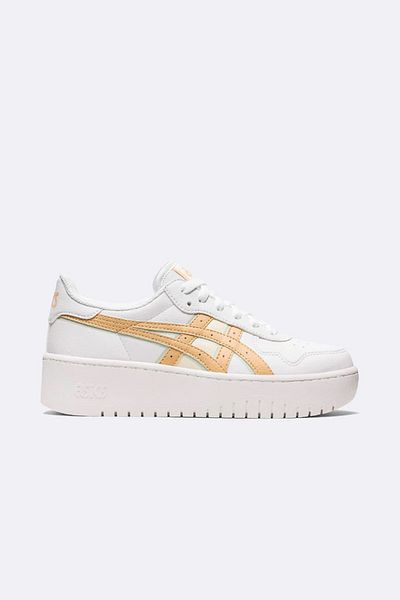 Asics Damen / Mädchen WHITE/DUNE Sneaker