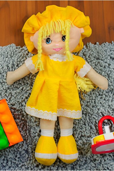 Genel Markalar Mira Peluş Bez Bebek 70cm Newbrendhome Sarı