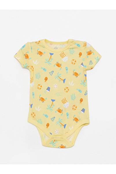 LC Waikiki Bérnyakú mintás kisfiú rápattintható body, 2 db-os csomag