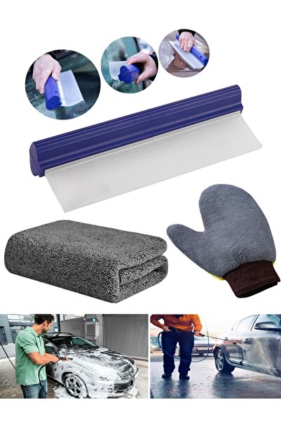 Anadolu Strong Silikon Uçlu Cam Sileceği Çekçek Ve Püsküllü Mikrofiber Araba Yıkama Ve Detay Temizlik Eldiveni Oto