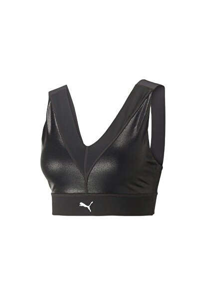 Puma Elektro Summer Mid impact Bra Kadın Antrenman Sporcu Sütyeni 52309101 Siyah