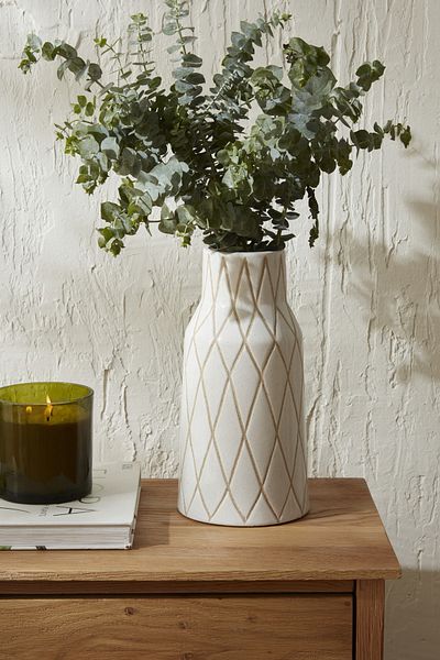 Karaca Home Mosaic Vase 14X14X28.5 cm White