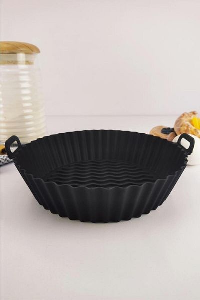 Digithome Fireproof Non-Stick Silicone Handle Airfryer Mold 20 Cm Black – Thn75823 C1-1-18