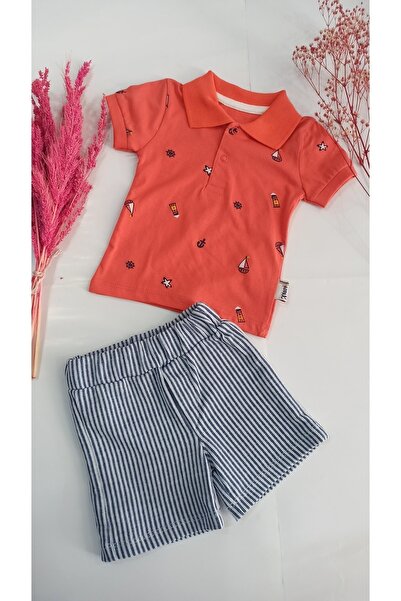 Modax Sailor concept Lacoste collar with shorts T-shirt set