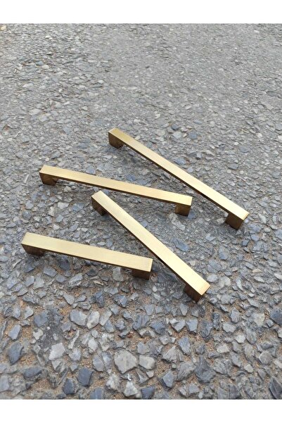 ARON (1 ADET) Yakut 224 Lüx ( Mat Altın ) Kulp Tv Ünite Konsol Şifonyer Mutfak Dolap Kapak Kulpu 224mm