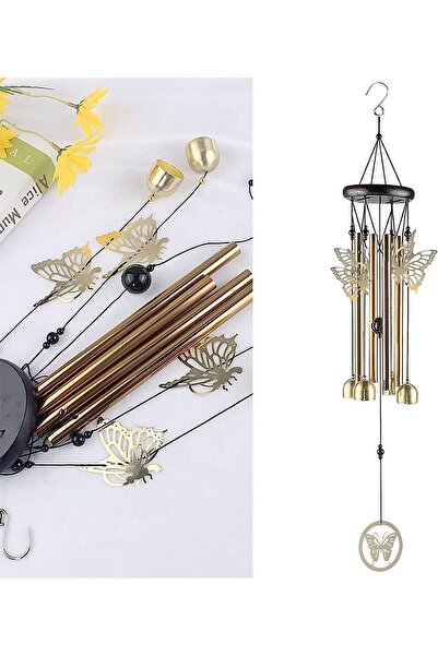 HEDİYE FİKRİ Kelebek Tasarımlı Rüzgar Çanı Feng Shui