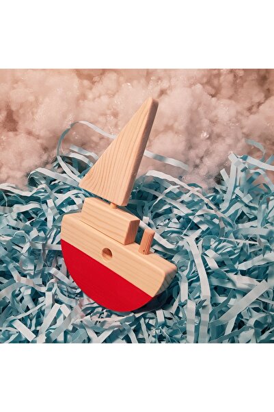 aswood El Yapımı Ahşap Oyuncak Baby Gemi Çocuklar için Hayal Gücünü Geliştiren Hediyelik Oyuncak