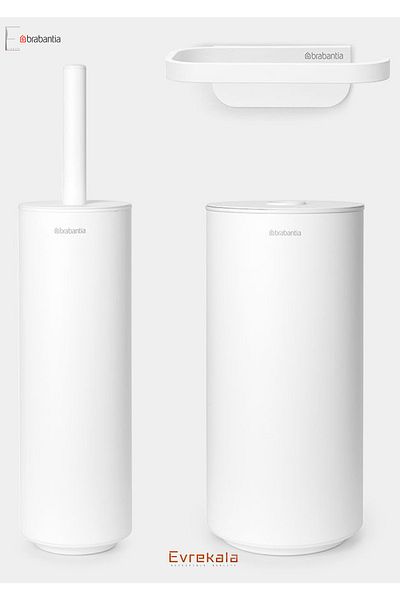 Brabantia Evrekala Shop Bathroom Toilet Set Brabantia Toilet Brush - Toilet Paper Holder - Storage Box