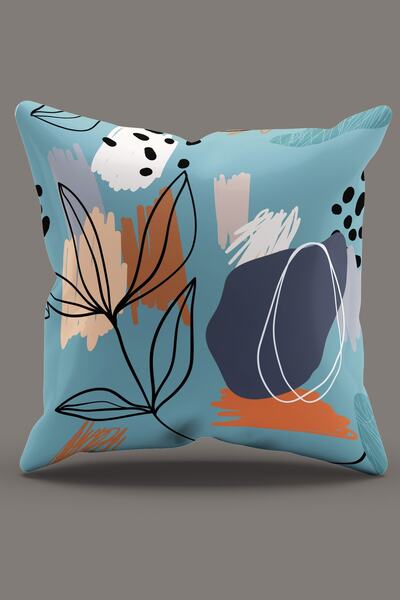 Moud's Double Sided Printed Art 8 Patterned Suede Throw Pillow Case - PL908