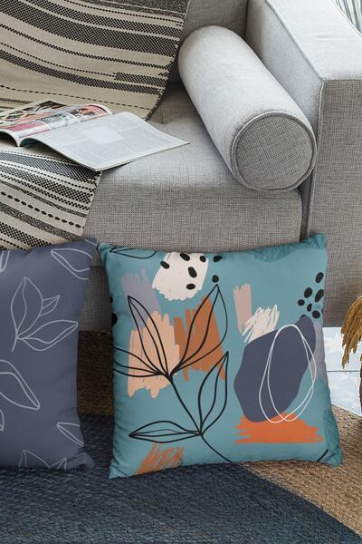 Moud's Double Sided Printed Art 8 Patterned Suede Throw Pillow Case - PL908