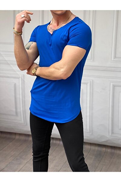 THE ONE Tricou de bază cu decupaj oval pentru bărbați