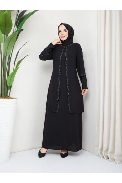 KMKkombin ANNE BÜYÜK BEDEN DÜĞÜN NİKAH TAŞLI ABİYE ELBİSE 173451