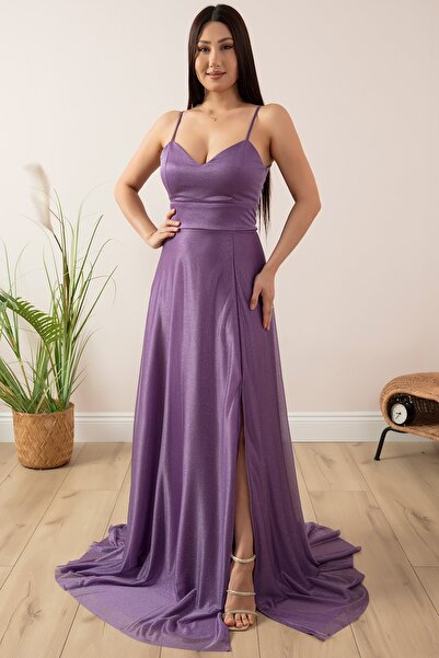 PULLIMM ASKILI SİMLİ UZUN ELBİSE 13417