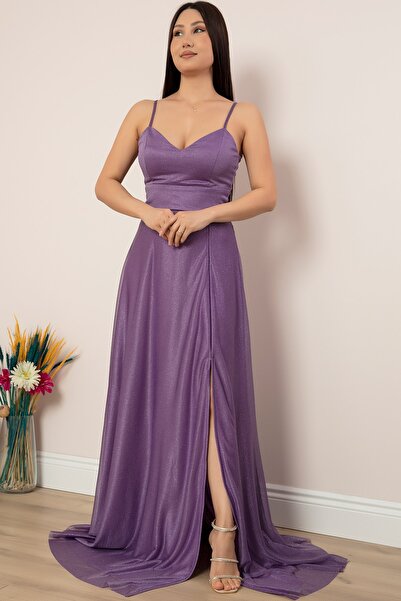 PULLIMM ASKILI SİMLİ UZUN ELBİSE 13417