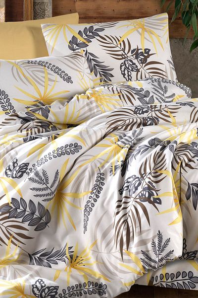 Evlen Home Collection Σετ Παπλωματοθήκη Chery 100% Βαμβακερό Διπλό (4 Τεμάχια)