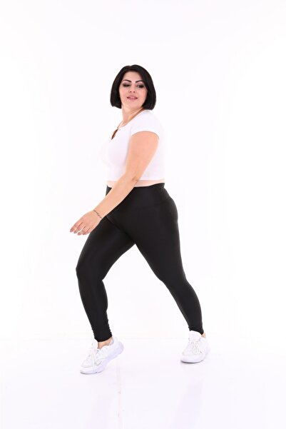 VOGSİNG Colanți lucioase cu talie înaltă