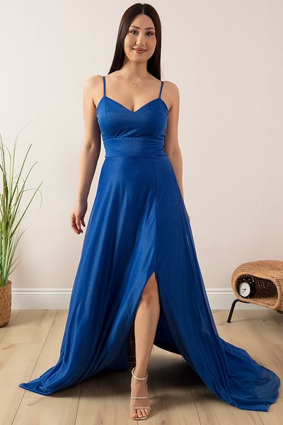 PULLIMM ROCHIE LUNGĂ ARGINTIE CU BRETELE 13417