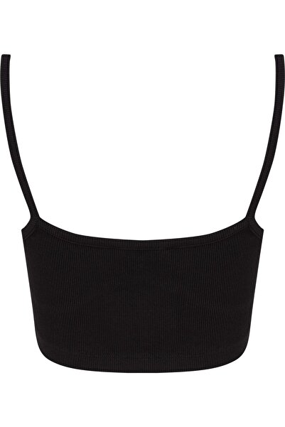 Calvin Klein Kadın Pamuklu Logolu Askılı Kolsuz Yazlık Siyah T-Shirt J20J221417-BEH