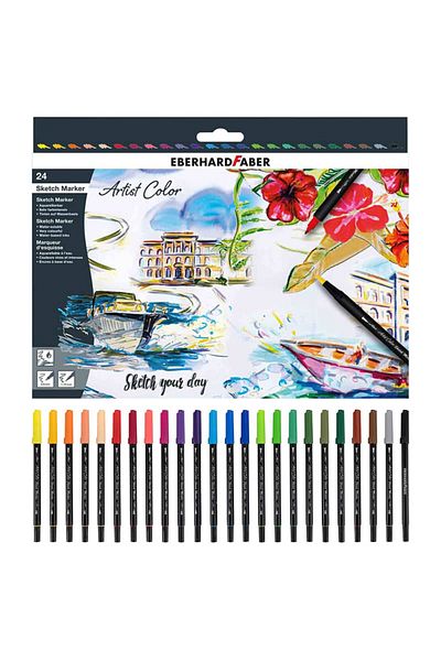 Eberhard Faber Artist Color Sketch Marker 24 Color Set