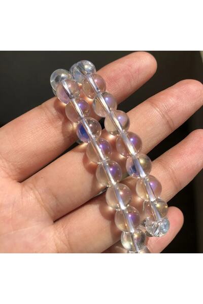 RLX BUJİTERİ حجر طبيعي شفاف أبيض Ceyt 8 مم