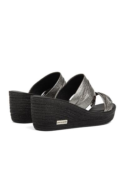 Pierre Cardin ® | PC-6962-Platinum Wrinkled-Papuci pentru femei