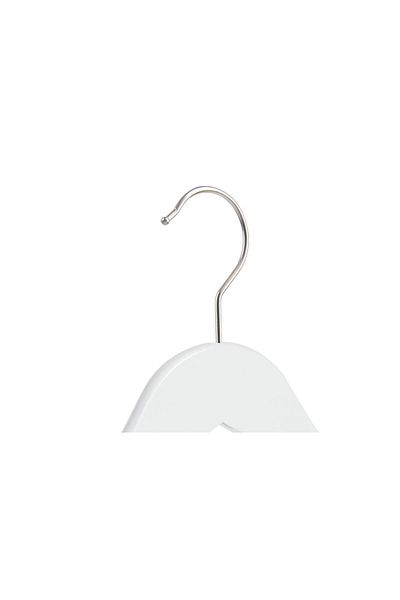 NYN Wooden Hanger Stylish Pegged Shirt Skirt Hanger White Color 4 Pieces