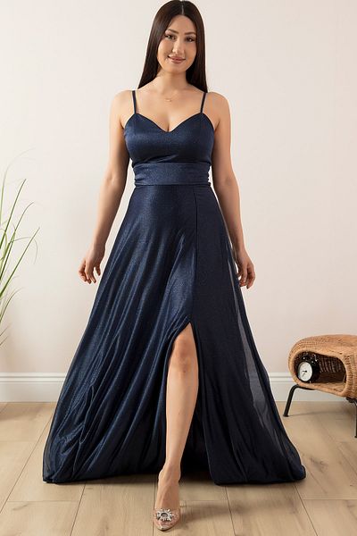 PULLIMM GLAZED LONG DRESS WITH STRAP 13417