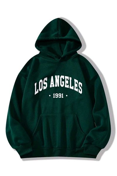 FAVORİST Спортен суитшърт с качулка и принт Los Angeles 1991