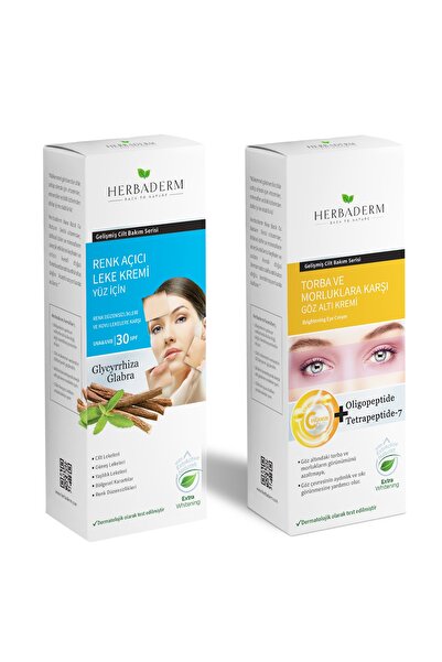 Herbaderm Yüz Beyazlatıcı Krem Ve Gözaltı Torba Ve Morluk Kremi