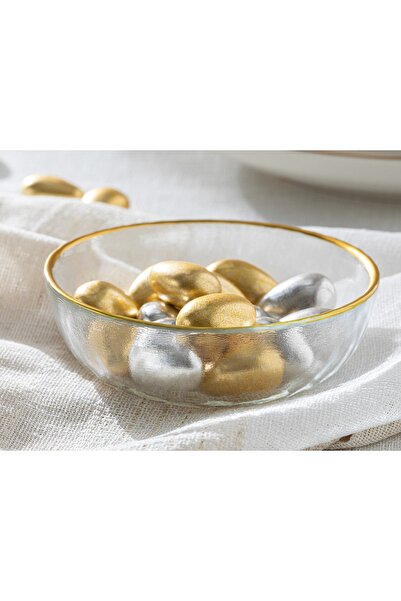 English Home Circle Glass Snack Bowl 10 Cm Gold