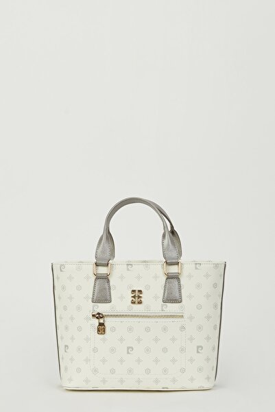 Pierre Cardin Geantă de umăr pentru femei Monogram albă cu curea lungă 05PO23Y1729