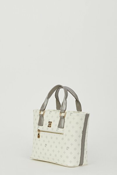 Pierre Cardin Geantă de umăr pentru femei Monogram albă cu curea lungă 05PO23Y1729