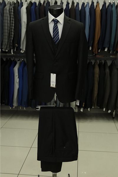MASSARO Φλαφλέ κοστούμι με γιλέκο slimfit