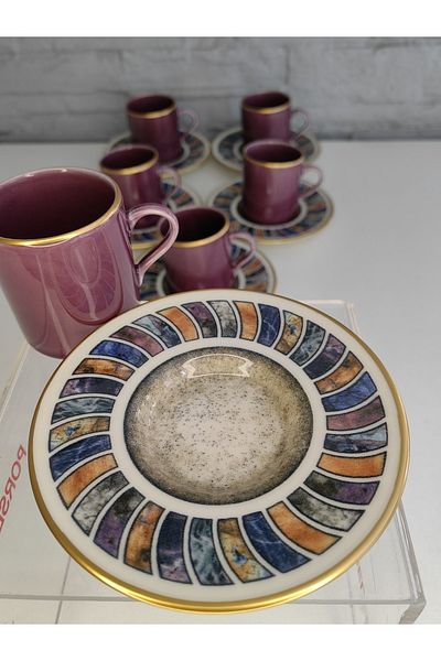 ALANYA HOME DECOR LUXURIOUS GOLD COFFEE CUP SET 12 PRC FOR 6 PERSONS