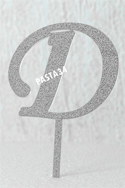 Pasta34 Ασημί Plexi Letter 5 cm Ασημί D που δεν χυθεί