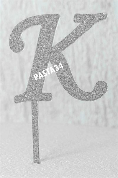 Pasta34 Ασημί Plexi Letter 5 cm Ασημί K που δεν χυθεί