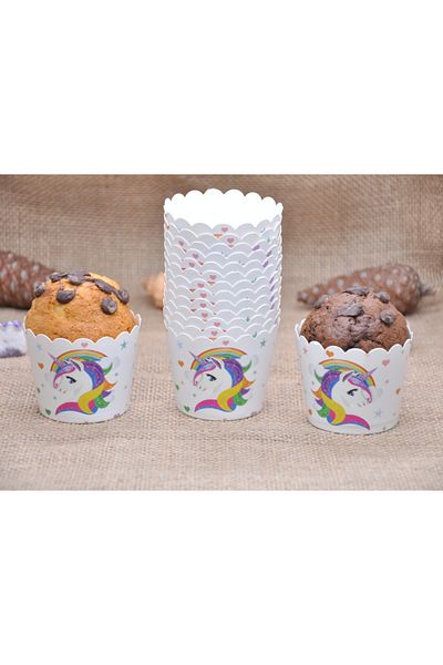 Larenya Unicorn Themed & Cupcake Mold & Cake Capsule & 25 Piece Cake Mold