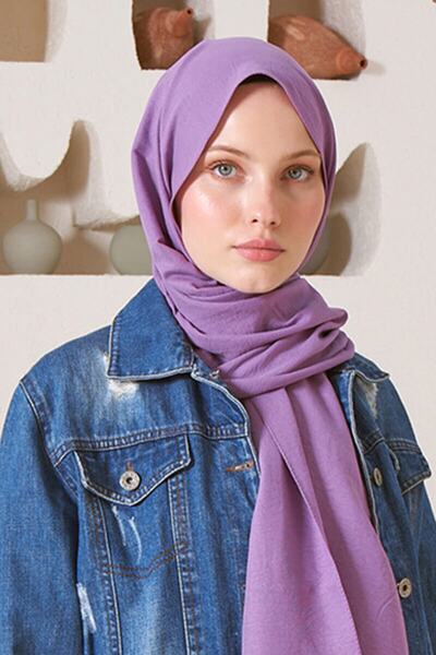 Madame Polo Luxury Cotton Shawl - Lilac